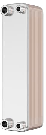 Wiltec Wärmetauscher 30 Platten, max. 125 kW, 4 m³/h 1,20 l je Durchgang, Plattenwärmetauscher aus Edelstahl als Wärmeüberträger