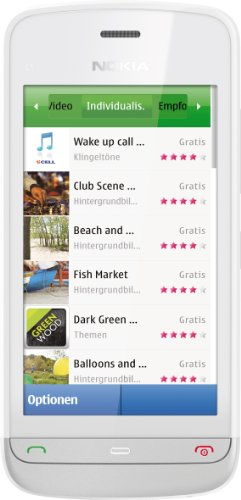 Nokia C5-03 Smartphone (8,1cm (3,2 Zoll) Display, Touchscreen, 5 Megapixel Kamera) weiß/grau