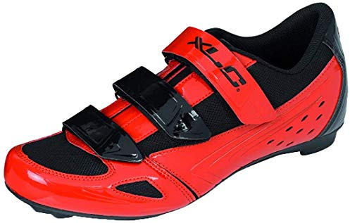 xlc Cb-R04, Unisex Radsportschuhe, Schwarz (Rot, Schwarz Rot, Schwarz), 44 EU (10.5 UK)