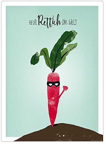 Close Up Heute Rettich die Welt Kunstdruck/Poster im Kleinformat 30x40cm - Premium Qualität 250g/m