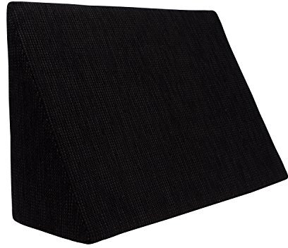 Formalind – Der Fantastische Minikeil 60x40x20cm – Vielseitiges Keilkissen. Lesekissen für Bett & Couch. Komfortable Rückenlehne mit waschbarem Bezug. Formstabiles Reflux Kissen. Schwarz