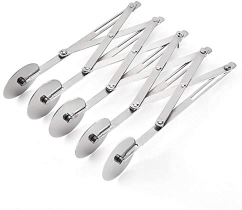 HEHELEBANG Wheel Flexible Stainless Steel Pizza Cutter Knife Pizza Roller Pastry Crimper Knife Dough Pastry Tools Baking Accessories,5 Wheel