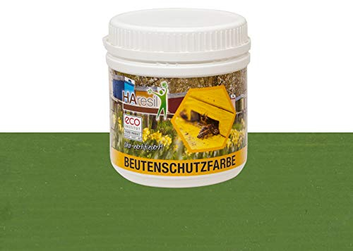 HAresil Beutenschutz Farbe Lasur Beutenschutz Bienen Beutenfarbe eco ungiftig grün 0,5kg