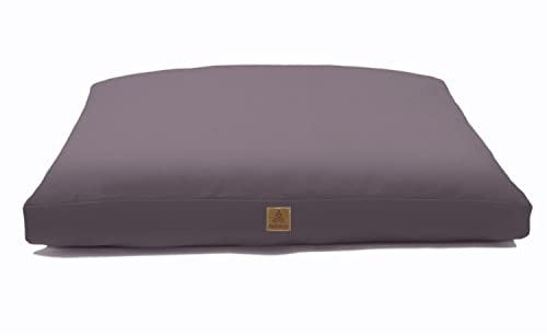 FelizMax Zabuton Meditation Mat (36×28×2) Luxurious Meditation Cushion for Kneeling Sitting Large Floor Pillow Zafu/Bench-Washable Cotton Cover 100% Organic Cotton Filling (Dark Grey)