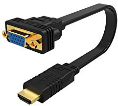 baolongking HDMI-auf-VGA-Adapter, HDMI auf VGA (Stecker auf Buchse), unterstützt 1080p, kompatibel mit Laptop, PC, HDTV, Monitor, Chromebook, Raspberry Pi, Roku, 15 cm