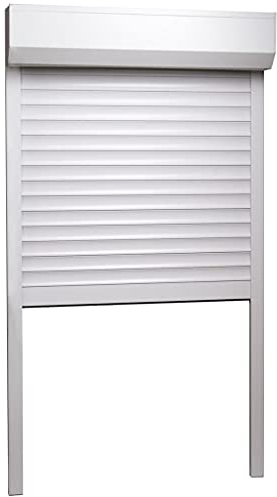 Tidyard Rollladen Gute Wärme- und Schalldämmung Rollladenpanzer Behang Rolladen Rolladenbehang Vorbaurollladen Vorbaurolladen Aluminium 100 x 210 cm (B x H) Weiß