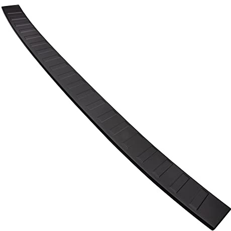 Aroba AR1172LF-PB Ladekantenschutz Extra Lang 133,5cm kompatibel mit Volkswagen T6.1 ab BJ. 10.2019> passgenau Abkantung Edelstahl Schwarz Pulverbeschichtet