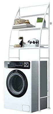 MAGIC SELECT Scaffale sopra Lavatrice | Ripiano Portaoggetti Impermeabile | Scaffalatura Organizer Multiuso | Risparmia Spazio con 3 Ripiani | Gambe Regolabili in Altezza