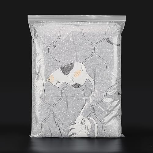50 bolsas de plástico transparente resellables grandes con cierre hermético de 24 x 35 cm, bolsas de almacenamiento selladas a presión, gruesas y duraderas, se aplican a colchas, mantas,