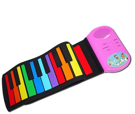 Elektroniskt Piano Handrullat Piano 49-tangenters Bärbart Handrullat Elektroniskt Pianoinstrument I Färg Lämpligt För Studenter (Color : B)