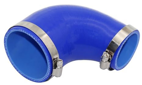 Ablaufschlauch 90 Grad großer bis kleiner Anschluss for Auto-Ladeluftkühler, Turbo-Ansaugrohr-Kupplung, blauer Universal-Silikonschlauch Wasserpumpe(Color:45MM-51MM)