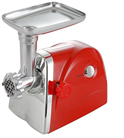 Fleischwolf Elektrisch Rot 2800W Elektrischer Fleischwolf Edelstahl Hackfleisch Wurstmaschine Meat Grinder Fleischkutter Küchengerät