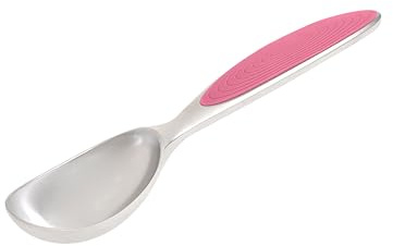Wiltshire Colour Rush Ice Cream Scoop, Chrome Plated, Anti-Slip Soft Grip | Multi-Functional Gelato Sorbet Spoon & Server, Metal Dessert & Cookie Scoop, Mash Potato & Fruit Baller, Pink, 17.5x3.8x2.3cm