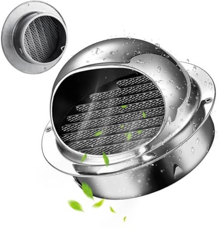 Griglia Di Ventilazione A Sfera In Acciaio Inox 304, Cappuccio A Griglia Di Ventilazione A Parete Rotonda, Per Tubi Rotondi, Condotti, Prese A Muro(160mm/6.30in)