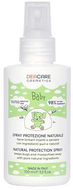 Deacare Baby SPRAY PROTEZIONE ZANZARE E INSETTI NATURALE per neonati e bambini. 100 ml