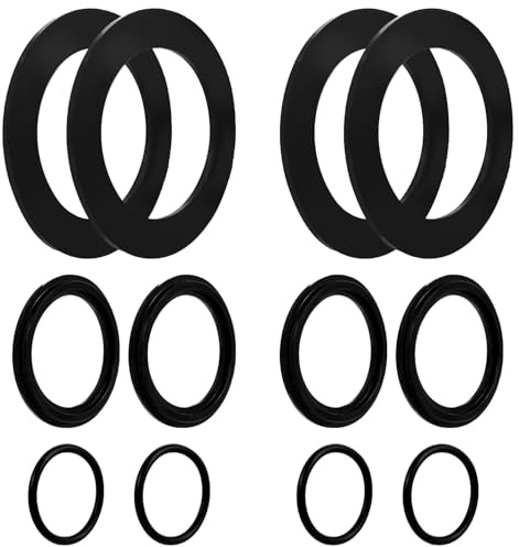 Lot de 12 Joints Toriques en Caoutchouc, 3 Styles Rondelles en Caoutchouc pour Crépine Pièces Rechange pour Vannes Plongeuses de Piscine Intex 10745, 10262, 10255 (Noir)