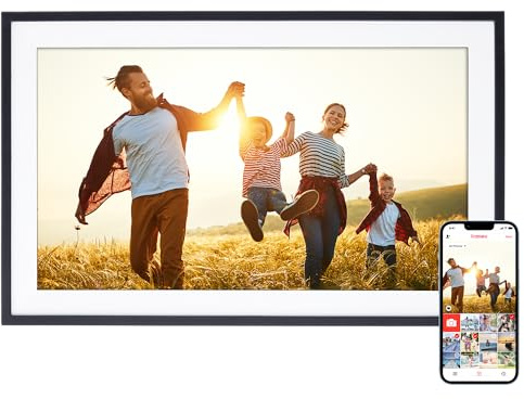 Cornice Digitale Foto, Rollei Smart Frame WiFi 151 15,6 Frameo Portafoto Digitale 32GB 1920x1080 Schermo Tattile IPS Rotazione Automatica Condivisione di Foto e Video Cornice-Digitale-Foto-Frameo-WiFi