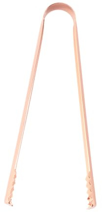 HIAKDOFT Stainless Steel Ice Tongs and Food Folder Rose Gold, 2pcs Set, 304 Stainless Steel Bread Clip for Home Kitchen and Bar Serving