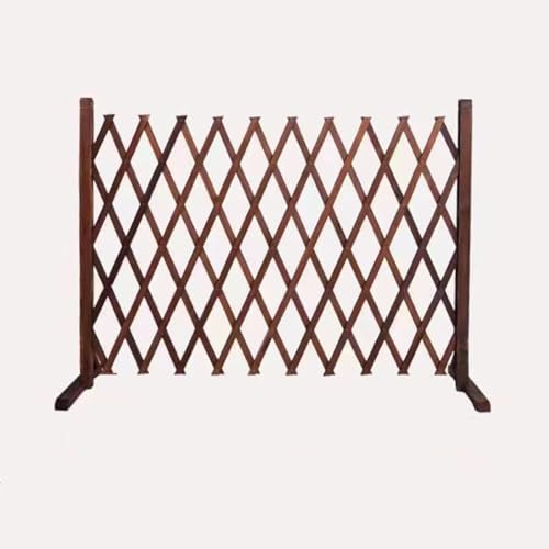 Clôture en treillis extensible en bois – Treillis de jardin extensible et panneau d'écran pour animaux domestiques – Paroi autoportante rétractable pour plantes grimpantes – Installation sans creuser