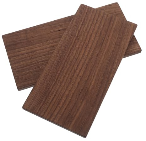 AKOOSY Planche en Bois de Noyer Naturel, Contreplaqué Artisanal 20x10x0,8 Cm pour Bricolage, Décorations Murales et Appuis de Fenêtre, Ambiance Chaleureuse, Projets Créatifs, Usage