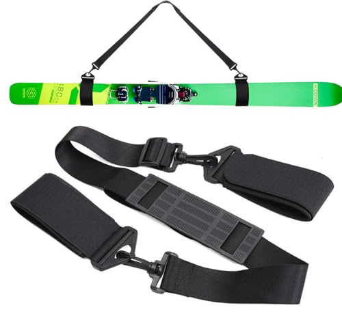 YOFDAL 1 PCS Sangles Porte-Skis Réglable,Bandoulière de Ski Scratch Transport Poignets de Skis Rangement à S-ki pour Le S-ki d'hiver et Autres Sports de Plein Air.