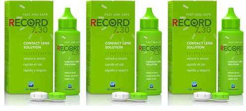 Record 7.30 100 ml 3Pack - soluzione Unica per lenti a contatto morbide usa e getta