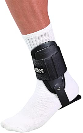 Mueller Lite Ankle Brace, Knöchel- und Fußschiene, schwarz, Einheitsgröße