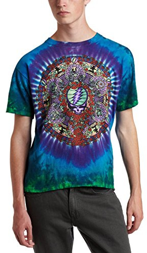Liquid Blue Men's Grateful Dead Celtic Mandala Tie Dye T-Shirt, Multi, XX-Large