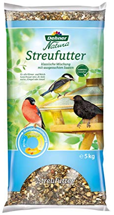 Dehner Natura Premium Wildvogelfutter, Streufutter, Ganzjahresfutter proteinreich / energiereich, hochwertiges Vogelfutter für Wildvögel, 5 kg