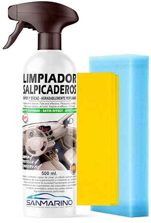 SANMARINO Limpiador SALPICADEROS Efecto Satinado con Pistola 500 ML. + BAYETA + Esponja