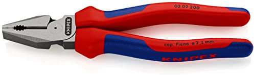 KNIPEX High Leverage Combination Pliers Self-Service Card with Comfort Handles 200 mm, 02 02 200 SB