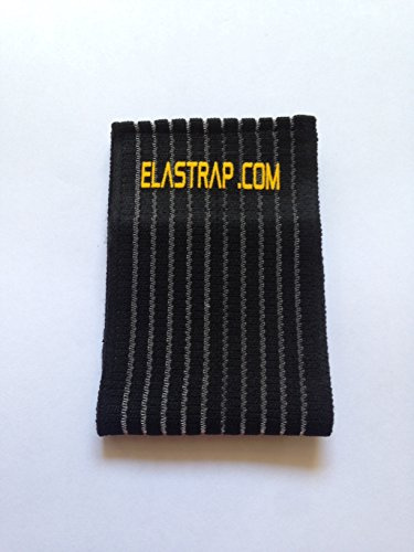 Bande Bandage Strap Sangle Elastique Scratch de Maintien pour Poche de Glace Gel Chaud Froid - Tailles et Couleurs au Choix (Bande Noir 40x7.5cm)