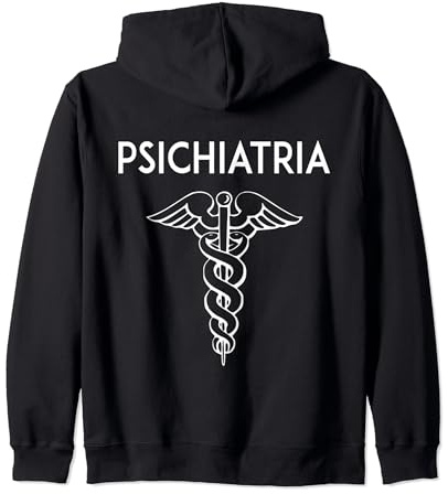 Missione Salute Felpa con Cappuccio per Operatori Sanitari, Infermieri, Medici - Unisex Adulto - Nero - S