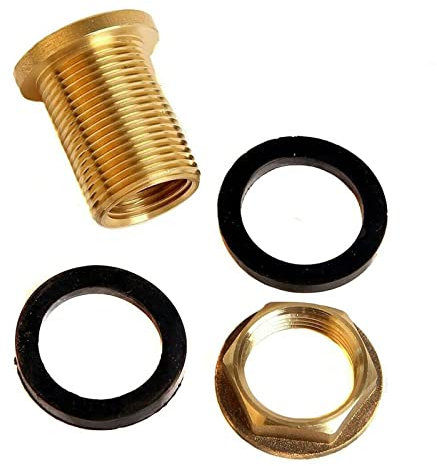 Racor para depósito de agua de lluvia, rosca interior de latón, 6 puntos, 25 mm, 4 puntos, 20 mm, 3/4 1/2 (3/4 25 mm x 1).
