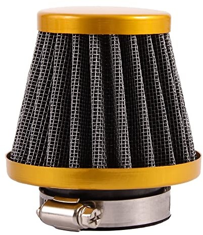 GOOFIT 35MM Motorrad Luftfilter Gold Ersatz für 50cc 125cc 110cc PZ16 PZ19 PZ22 Dirtbike ATV Moped Go-Kart Dirtbike Pocketbike Roller Scooter UTV