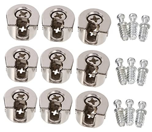10 Pcs Shelf Pin Cam Locks Furniture Cam Lock Fasteners Lock Cabinet Stainless Steel Bolts Eccentric Fittings Furniture Connection Fixer Screw Furniture Connector Stainless Steel