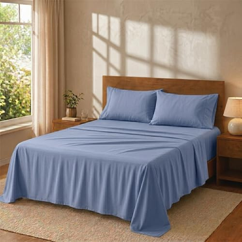 Degrees Home Premium – Juego de Sábanas 140x190 cm 4 Piezas: Sábana Bajera Ajustable, Encimera y 2 Fundas de Almohada 50X70 – Microfibra Cepillada, Suave, Oeko-Tex Certificado
