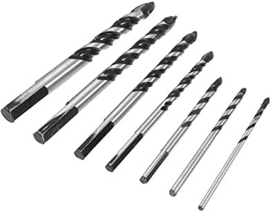 Hemobllo 7pièces Forets Pour Verre Et Céramique Outils De Coupe Pour Perçage Du Verre Noir