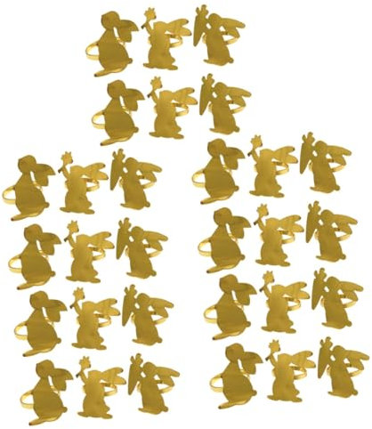 PRETYZOOM 30 STK ervietten Ring Urlaub Serviettenring kreative Speisedekore Ringe Hochzeitsdekoration Filigrane Serviettenhalter Tischserviettenhalter Hase schmücken Mundkreis Metall