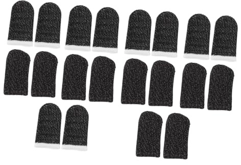 Veemoon 10 Paar Schweißresistente Daumenhülse aus Nylon und Silberfaser Leichter und Bequemer Fingerschutz für Gaming Spiele und Mobile Touchscreens