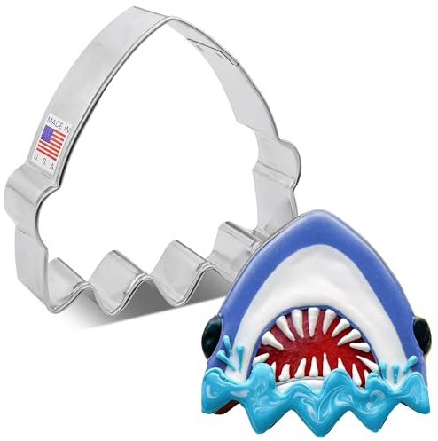 Ann Clark Shark Head Cookie Cutter, 9.3 cm Made in USA