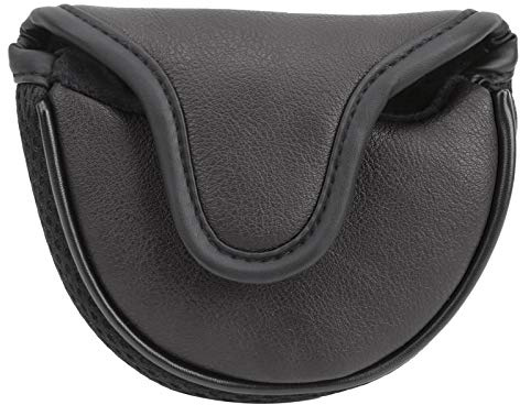 Msiud Housse Putter Golf Cuir PU Demi Cercle Imperméable Maillet Moyen