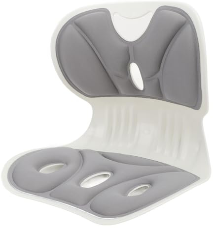 Luocute Ergonomische Rückenlehnenstütze für Stühle, Lendenwirbelstütze für eine Gute Haltungskorrektur und Rückenlehne für Bürostuhl-Bodensitzarbeiten von zu Hause aus, Patentiertes,