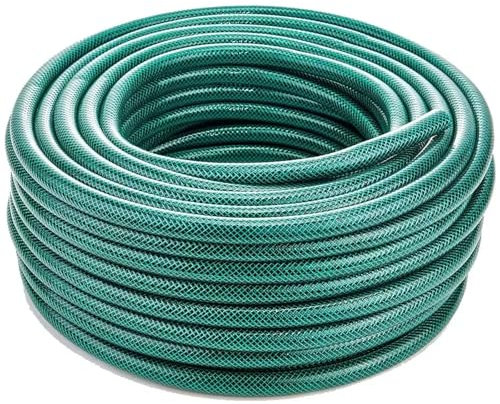 Heavy-Duty PVC Garden Hose Pipe with Spray Nozzle & Universal Fittings – Available in 15m, 20m, 30m, and 50m Lengths – Durable, Weatherproof, Anti-Twist Watering Hose for All Seasons (15 Metres)