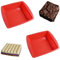 BMZXCH 2 Pièces Moule A Gateau Silicone, 20 cm Petit Moule A Cake Silicone, Antiadhésif Moule Gateau Silicone Carré Gateau Patisserie, Moule Silicone Cake Pain pour Pain, Gâteau, Brownies, Cuisson