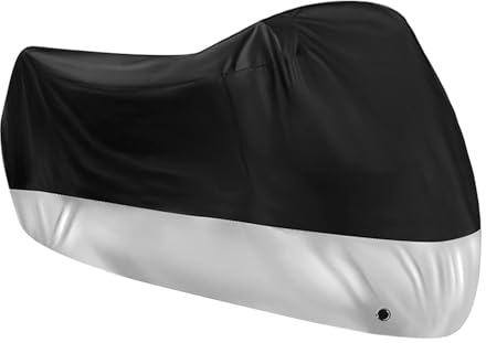 Motorrad Abdeckplane, Outdoor Motorradabdeckung, Wasserdicht Motorrad Garage Plane, Motorradplane Abdeckung Winterfest, für Motorroller Roller Moped Motor Enduro/Straßen (4XL：295x110x140cm)