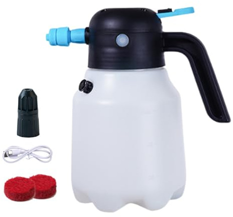 Pulvérisateur professionnel à mousse de neige – à mousse électrique sans fil de 1,8 L | Pulvérisateur à pompe haute pression rechargeable par USB pour les détails de voitures, l'irrigation de