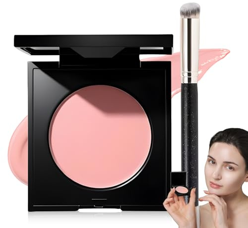 Luminance Under Eye Brightener & Concealer: Dunkle Ringe effektiv abdecken, feuchtigkeitsspendende Make-up-Puder mit Bürste für strahlenden Blick