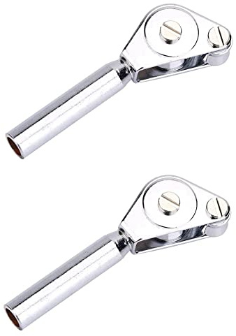 Mokamika 2 cañas de pescar de 5 mm, punta de acero inoxidable, con puntas, guía de pesca, accesorio para pesca de pesca
