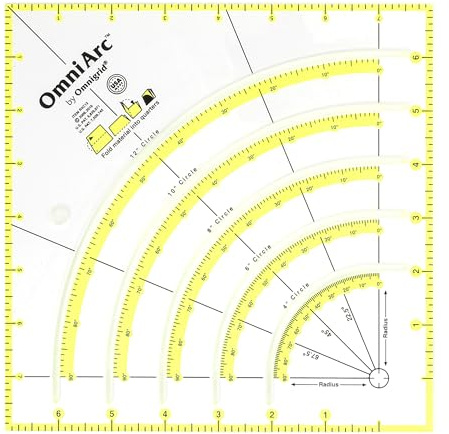 OmniArc 8-Inch-by-8-Inch Non-Slip Circle Cutter,Clear,R4C12